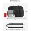 image:imageBAGSMART Gym Bag for Women Personal Item Puffer Duffle Bag Weekender Overnight Carry On Tote Handag for TravelBlack