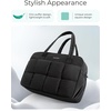 image:imageBAGSMART Gym Bag for Women Personal Item Puffer Duffle Bag Weekender Overnight Carry On Tote Handag for TravelBlack