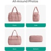 image:imageBAGSMART Gym Bag for Women Personal Item Puffer Duffle Bag Weekender Overnight Carry On Tote Handag for TravelDark Pink