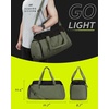 image:imageBAGSMART Gym Bags for Men Women Foldable Travel Duffle Bag Lightweight Weekender Duffel Bag With Shoe Compartment Water Resistant Workout Duffle Sports Bag for Travel Yoga BlackArmy Green
