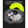 image:imageBAGSMART Gym Bags for Men Women Foldable Travel Duffle Bag Lightweight Weekender Duffel Bag With Shoe Compartment Water Resistant Workout Duffle Sports Bag for Travel Yoga Black1Black