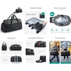 image:imageBAGSMART Gym Bags for Men Women Foldable Travel Duffle Bag Lightweight Weekender Duffel Bag With Shoe Compartment Water Resistant Workout Duffle Sports Bag for Travel Yoga BlackBlack