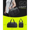 image:imageBAGSMART Gym Bags for Men Women Foldable Travel Duffle Bag Lightweight Weekender Duffel Bag With Shoe Compartment Water Resistant Workout Duffle Sports Bag for Travel Yoga Black1Black