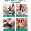 image:imageBAGSMART Hair Tool Organizer Travel Bag Compatible with Dyson Airwrap Shark Hair Dryer Wideopen Accessories Organizer with Heat Resistant Mat Makeup Bag for Dyson Attachments Curling Iron BlackBaby Pink