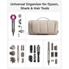 image:imageBAGSMART Hair Tool Organizer Travel Bag Compatible with Dyson AirwrapShark Hair Dryer Wideopen Dyson Case with Heat Resistant Mat Metal Hanging Hook for Long Barrel Straighteners Curling IronCoffee Brown