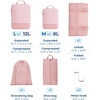 image:imageBAGSMART Hanging Compression Packing Cubes 6 Set Cruise Travel Essentials  3Fold Space Saving Hanging Shelves Closet Organizers amp Storage Compressible Suitcase Organizer Bags Machine Washable CubeLight Blue