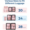 image:imageBAGSMART Hanging Compression Packing Cubes 6 Set Cruise Travel Essentials  3Fold Space Saving Hanging Shelves Closet Organizers amp Storage Compressible Suitcase Organizer Bags Machine Washable CubeForest Green