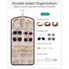 image:imageBAGSMART Hanging Jewelry Organizer Claw Clip Necklace Holder Roll for Hair Ties Headbands Clips Earrings Necklaces Glasses DoubleSided on Closet Wall Door 1 piece LargeBlackBlack