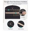 image:imageBAGSMART Hanging Jewelry Organizer Claw Clip Necklace Holder Roll for Hair Ties Headbands Clips Earrings Necklaces Glasses DoubleSided on Closet Wall Door 1 piece LargeBlackBlack