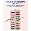 image:imageBAGSMART Hanging Jewelry Organizer Dust Proof Sunglasses Storage Case Wall Mounted Travel Dual Sided Glasses Case Multiple Pairs Eyeglasses Holder with 32 Clear Slots amp Metal Hook BlackPink