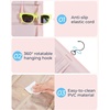 image:imageBAGSMART Hanging Jewelry Organizer Dust Proof Sunglasses Storage Case Wall Mounted Travel Dual Sided Glasses Case Multiple Pairs Eyeglasses Holder with 32 Clear Slots amp Metal Hook BlackPink