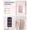 image:imageBAGSMART Hanging Jewelry Organizer Necklace Holder Antitangle Earrings Rings Hanger with 20 Jewelry Bags Travel Storage Roll with Pockets Hang on Closet Wall Door1 Piece Large BlackBeige