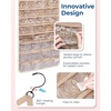 image:imageBAGSMART Hanging Jewelry Organizer Necklace Holder Antitangle Earrings Rings Hanger with 20 Jewelry Bags Travel Storage Roll with Pockets Hang on Closet Wall Door1 Piece Large BlackBeige