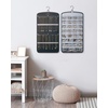 image:imageBAGSMART Hanging Jewelry Organizer Necklace Holder Antitangle Earrings Rings Hanger with 20 Jewelry Bags Travel Storage Roll with Pockets Hang on Closet Wall Door1 Piece Large BlackGrey