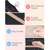 image:imageBAGSMART Hanging Jewelry Organizer Necklace Holder Antitangle Earrings Rings Hanger with 20 Jewelry Bags Travel Storage Roll with Pockets Hang on Closet Wall Door1 Piece Large BlackBlack