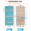 image:imageBAGSMART Hanging Jewelry Organizer Necklace Holder Antitangle Earrings Rings Hanger with 20 Jewelry Bags Travel Storage Roll with Pockets Hang on Closet Wall Door1 Piece Large BlackTeal