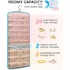 image:imageBAGSMART Hanging Jewelry Organizer Necklace Holder Antitangle Earrings Rings Hanger with 20 Jewelry Bags Travel Storage Roll with Pockets Hang on Closet Wall Door1 Piece Large BlackTeal