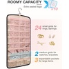 image:imageBAGSMART Hanging Jewelry Organizer Necklace Holder Antitangle Earrings Rings Hanger with 20 Jewelry Bags Travel Storage Roll with Pockets Hang on Closet Wall Door1 Piece Large BlackBlack