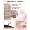 image:imageBAGSMART Hanging Jewelry Organizer Necklace Holder Antitangle Earrings Rings Hanger with 20 Jewelry Bags Travel Storage Roll with Pockets Hang on Closet Wall Door1 Piece Large BlackClear