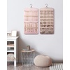 image:imageBAGSMART Hanging Jewelry Organizer Necklace Holder Antitangle Earrings Rings Hanger with 20 Jewelry Bags Travel Storage Roll with Pockets Hang on Closet Wall Door1 Piece Large BlackPink