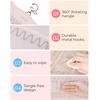 image:imageBAGSMART Hanging Jewelry Organizer Necklace Holder Antitangle Earrings Rings Hanger with 20 Jewelry Bags Travel Storage Roll with Pockets Hang on Closet Wall Door1 Piece Large BlackPink