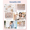image:imageBAGSMART Hanging Jewelry Organizer Necklace Holder Antitangle Earrings Rings Hanger with 20 Jewelry Bags Travel Storage Roll with Pockets Hang on Closet Wall Door1 Piece Large BlackPink