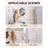 image:imageBAGSMART Hanging Jewelry Organizer Necklace Holder Antitangle Earrings Rings Hanger with 20 Jewelry Bags Travel Storage Roll with Pockets Hang on Closet Wall Door1 Piece Large BlackPink