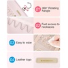 image:imageBAGSMART Hanging Jewelry Organizer Storage Roll with Hanger Metal Hooks DoubleSided Jewelry Holder for Earrings Necklaces Rings on Closet Wall Door 1 piece Large BlackPink