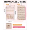 image:imageBAGSMART Hanging Jewelry Organizer Storage Roll with Hanger Metal Hooks DoubleSided Jewelry Holder for Earrings Necklaces Rings on Closet Wall Door 1 piece Large BlackPink
