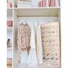 image:imageBAGSMART Hanging Jewelry Organizer Storage Roll with Hanger Metal Hooks DoubleSided Jewelry Holder for Earrings Necklaces Rings on Closet Wall Door 1 piece Large BlackPink