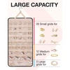 image:imageBAGSMART Hanging Jewelry Organizer Storage Roll with Hanger Metal Hooks DoubleSided Jewelry Holder for Earrings Necklaces Rings on Closet Wall Door 1 piece Large BlackBlack