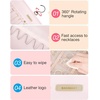 image:imageBAGSMART Hanging Jewelry Organizer Storage Roll with Hanger Metal Hooks DoubleSided Jewelry Holder for Earrings Necklaces Rings on Closet Wall Door 1 piece Large BlackPink