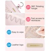 image:imageBAGSMART Hanging Jewelry Organizer Storage Roll with Hanger Metal Hooks DoubleSided Jewelry Holder for Earrings Necklaces Rings on Closet Wall Door 1 piece Large BlackPink