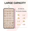 image:imageBAGSMART Hanging Jewelry Organizer Storage Roll with Hanger Metal Hooks DoubleSided Jewelry Holder for Earrings Necklaces Rings on Closet Wall Door 1 piece Large BlackBlack