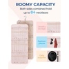 image:imageBAGSMART Hanging Jewelry Organizer Storage Roll with Hanger Metal Hooks DoubleSided Jewelry Holder for Earrings Necklaces Rings on Closet Wall Door 1 piece Large BlackPink