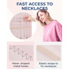 image:imageBAGSMART Hanging Jewelry Organizer Storage Roll with Hanger Metal Hooks DoubleSided Jewelry Holder for Earrings Necklaces Rings on Closet Wall Door 1 piece Large BlackPink