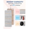 image:imageBAGSMART Hanging Jewelry Organizer Storage Roll with Hanger Metal Hooks DoubleSided Jewelry Holder for Earrings Necklaces Rings on Closet Wall Door 1 piece Large BlackGrey