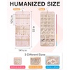 image:imageBAGSMART Hanging Jewelry Organizer Storage Roll with Hanger Metal Hooks DoubleSided Jewelry Holder for Earrings Necklaces Rings on Closet Wall Door 1 piece Large BlackPink