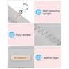 image:imageBAGSMART Hanging Jewelry Organizer Storage Roll with Hanger Metal Hooks DoubleSided Jewelry Holder for Earrings Necklaces Rings on Closet Wall Door 1 piece Large BlackGrey