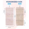 image:imageBAGSMART Hanging Jewelry Organizer Storage Roll with Hanger Metal Hooks DoubleSided Jewelry Holder for Earrings Necklaces Rings on Closet Wall Door 1 piece Large BlackPink