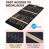 image:imageBAGSMART Hanging Jewelry Organizer Storage Roll with Hanger Metal Hooks DoubleSided Jewelry Holder for Earrings Necklaces Rings on Closet Wall Door 1 piece Large BlackBlack