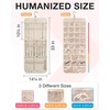 image:imageBAGSMART Hanging Jewelry Organizer Storage Roll with Hanger Metal Hooks DoubleSided Jewelry Holder for Earrings Necklaces Rings on Closet Wall Door 1 piece Large BlackBeige