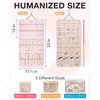 image:imageBAGSMART Hanging Jewelry Organizer Storage Roll with Hanger Metal Hooks DoubleSided Jewelry Holder for Earrings Necklaces Rings on Closet Wall Door 1 piece Large BlackPink