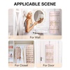 image:imageBAGSMART Hanging Jewelry Organizer Storage Roll with Hanger Metal Hooks DoubleSided Jewelry Holder for Earrings Necklaces Rings on Closet Wall Door 1 piece Large BlackPink