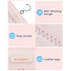 image:imageBAGSMART Hanging Jewelry Organizer Storage Roll with Hanger Metal Hooks DoubleSided Jewelry Holder for Earrings Necklaces Rings on Closet Wall Door 1 piece Large BlackPink