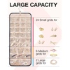 image:imageBAGSMART Hanging Jewelry Organizer Storage Roll with Hanger Metal Hooks DoubleSided Jewelry Holder for Earrings Necklaces Rings on Closet Wall Door 1 piece Large BlackBlack
