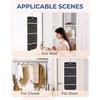 image:imageBAGSMART Hanging Jewelry Organizer Storage Roll with Hanger Metal Hooks DoubleSided Jewelry Holder for Earrings Necklaces Rings on Closet Wall Door 1 piece Large BlackBlack