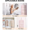 image:imageBAGSMART Hanging Jewelry Organizer Storage Roll with Hanger Metal Hooks DoubleSided Jewelry Holder for Earrings Necklaces Rings on Closet Wall Door 1 piece Large BlackPink