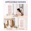 image:imageBAGSMART Hanging Jewelry Organizer Storage Roll with Hanger Metal Hooks DoubleSided Jewelry Holder for Earrings Necklaces Rings on Closet Wall Door 1 piece Large BlackPink