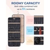 image:imageBAGSMART Hanging Jewelry Organizer Storage Roll with Hanger Metal Hooks DoubleSided Jewelry Holder for Earrings Necklaces Rings on Closet Wall Door 1 piece Large BlackBlack